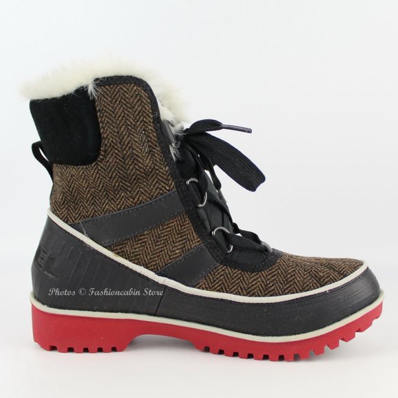 New SOREL WOMEN TIVOLI™ II HERRINGBONE Waterproof Winter Boots – Warm & Stylish - Picture 3 of 16